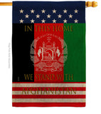 This Home Afghanistan - Support Inspirational Vertical Impressions Decorative Flags HG170218 Made In USA