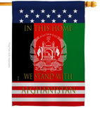 This Home Afghanistan - Support Inspirational Vertical Impressions Decorative Flags HG170218 Made In USA