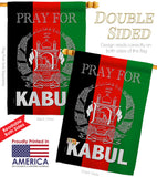 Pray For Kabul - Support Inspirational Vertical Impressions Decorative Flags HG170219 Made In USA