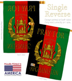 Pray For Afghanistan - Support Inspirational Vertical Impressions Decorative Flags HG170221 Made In USA