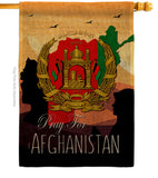Afghanistan We Pray - Support Inspirational Vertical Impressions Decorative Flags HG170222 Made In USA