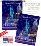 Untied We Stand Las Vegas - Support Inspirational Vertical Impressions Decorative Flags HG192040 Made In USA