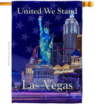 Untied We Stand Las Vegas - Support Inspirational Vertical Impressions Decorative Flags HG192040 Made In USA