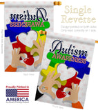 Love Autism Awareness - Support Inspirational Vertical Impressions Decorative Flags HG192068 Made In USA