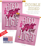 Her Fight is My Fight - Support Inspirational Vertical Impressions Decorative Flags HG192328 Made In USA