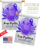 Keep Fighting - Support Inspirational Vertical Impressions Decorative Flags HG192418 Made In USA