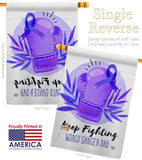 Keep Fighting - Support Inspirational Vertical Impressions Decorative Flags HG192418 Made In USA