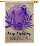 Keep Fighting - Support Inspirational Vertical Impressions Decorative Flags HG192418 Made In USA