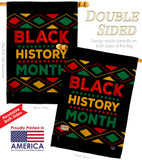 Black History Month - Support Inspirational Vertical Impressions Decorative Flags HG192423 Made In USA