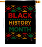 Black History Month - Support Inspirational Vertical Impressions Decorative Flags HG192423 Made In USA