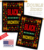 African American History Month - Support Inspirational Vertical Impressions Decorative Flags HG192424 Made In USA