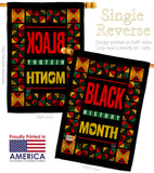 African American History Month - Support Inspirational Vertical Impressions Decorative Flags HG192424 Made In USA