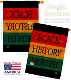 Black History Month Afro - Support Inspirational Vertical Impressions Decorative Flags HG192428 Made In USA