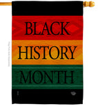 Black History Month Afro - Support Inspirational Vertical Impressions Decorative Flags HG192428 Made In USA