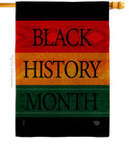 Black History Month Afro - Support Inspirational Vertical Impressions Decorative Flags HG192428 Made In USA