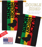 Black History - Support Inspirational Vertical Impressions Decorative Flags HG192431 Made In USA