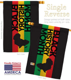 Black History - Support Inspirational Vertical Impressions Decorative Flags HG192431 Made In USA