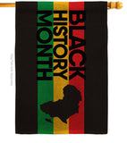 Black History - Support Inspirational Vertical Impressions Decorative Flags HG192431 Made In USA