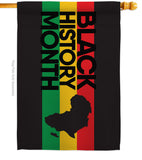 Black History - Support Inspirational Vertical Impressions Decorative Flags HG192431 Made In USA