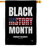 US Black History Month - Support Inspirational Vertical Impressions Decorative Flags HG192432 Made In USA