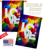 Love Mean Pride - Support Inspirational Vertical Impressions Decorative Flags HG192602 Made In USA