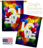 Love Mean Pride - Support Inspirational Vertical Impressions Decorative Flags HG192602 Made In USA