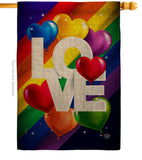 Love Mean Pride - Support Inspirational Vertical Impressions Decorative Flags HG192602 Made In USA