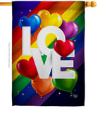 Love Mean Pride - Support Inspirational Vertical Impressions Decorative Flags HG192602 Made In USA