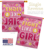 Fight Like Girl - Support Inspirational Vertical Impressions Decorative Flags HG192627 Made In USA