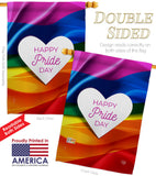 My Heart With Pride - Support Inspirational Vertical Impressions Decorative Flags HG192695 Made In USA