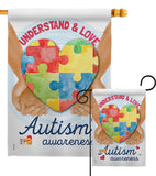 Understand Autism Awareness - Support Inspirational Vertical Impressions Decorative Flags HG115131 Made In USA