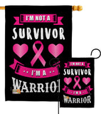 I'm A Pink Warrior - Support Inspirational Vertical Impressions Decorative Flags HG115140 Made In USA