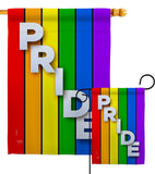 Rainbow Pride - Support Inspirational Vertical Impressions Decorative Flags HG115177 Made In USA