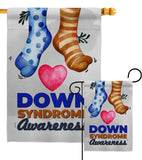 Down Syndrome Awareness - Support Inspirational Vertical Impressions Decorative Flags HG115215 Made In USA