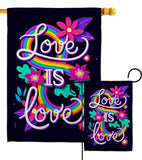 Love is Love - Support Inspirational Vertical Impressions Decorative Flags HG115219 Made In USA