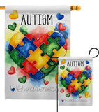 Support Autism Day - Support Inspirational Vertical Impressions Decorative Flags HG115221 Made In USA