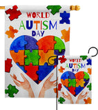 Autism Day - Support Inspirational Vertical Impressions Decorative Flags HG115232 Made In USA