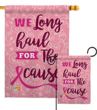 Pink Ribbon - Support Inspirational Vertical Impressions Decorative Flags HG137064 Made In USA