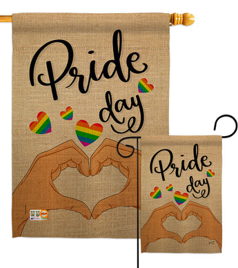 Love Pride - Support Inspirational Vertical Impressions Decorative Flags HG137209 Made In USA