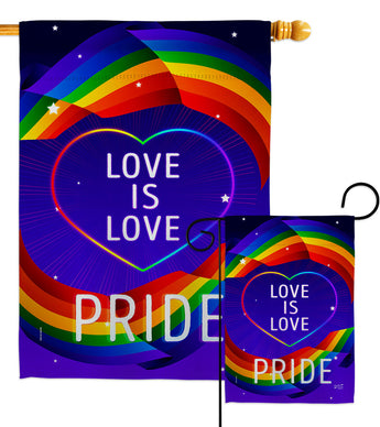 Love Is Pride - Support Inspirational Vertical Impressions Decorative Flags HG137517 Made In USA