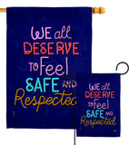 Deserve Respected - Support Inspirational Vertical Impressions Decorative Flags HG137532 Made In USA