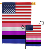 US Genderfluidity Pride - Support Inspirational Vertical Impressions Decorative Flags HG148033 Made In USA