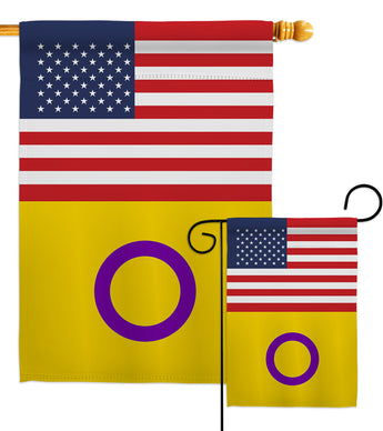 US Intersex - Support Inspirational Vertical Impressions Decorative Flags HG148035 Made In USA