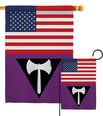 US Labrys Pride - Support Inspirational Vertical Impressions Decorative Flags HG148037 Made In USA