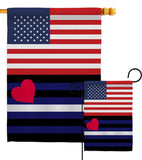 US Leather Pride - Support Inspirational Vertical Impressions Decorative Flags HG148038 Made In USA