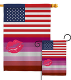 US Lipstick lesbian - Support Inspirational Vertical Impressions Decorative Flags HG148039 Made In USA