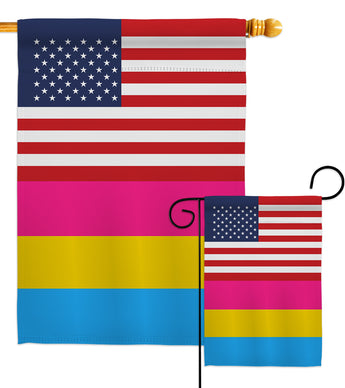US Pansexual pride - Support Inspirational Vertical Impressions Decorative Flags HG148043 Made In USA