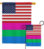 US Polysexuality - Support Inspirational Vertical Impressions Decorative Flags HG148045 Made In USA