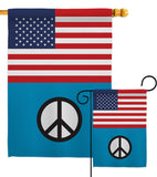 US Peace - Support Inspirational Vertical Impressions Decorative Flags HG148051 Made In USA