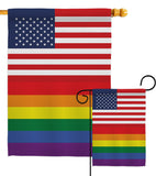 US Rainbow - Support Inspirational Vertical Impressions Decorative Flags HG148052 Made In USA